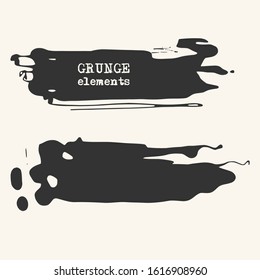 Abstract grunge stamp element set on white background. Vector illustration