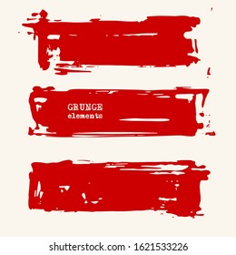 Abstract grunge stamp element set on white background. Vector illustration