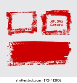 Abstraktes Grunge Stempelelement auf weißem Hintergrund gesetzt. Vektor-Abbildung