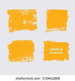 Abstract grunge stamp element set on white background. Vector illustration