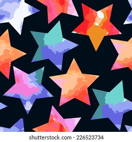 abstract grunge stars seamless vector illustration, eps 10