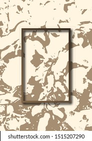 Abstract grunge stone texture. Rectangular frame. Template for your design. Vector illustration