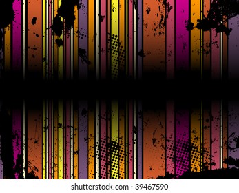 Abstract Grunge Stripe Background in several colors. Vector Image.