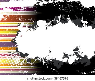 Abstract Grunge Stripe Background in several colors. Vector Image.