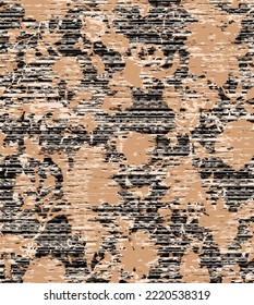 Abstract grunge stripe texture pattern. beige sand black floral  vector pattern.