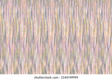 Abstract grunge striped vector pattern. Grey, pink and yellow textured background.