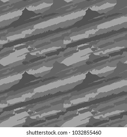 Abstract grunge stripped grey seamless pattern or army camo. Usable as gray urban camouflage with light and dark stripes, background texture, backdrop, wallpaper, wrapping paper