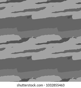 Abstract grunge stripped grey seamless pattern or army camo. Usable as gray urban camouflage with horizontal stripes, background texture, backdrop, wallpaper, wrapping paper
