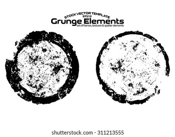 Abstract grunge strokes - design elements vector template