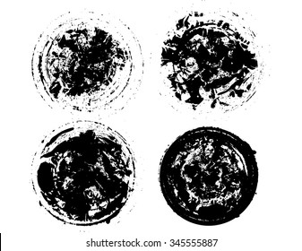 Abstract grunge strokes set- design elements vector template