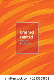 Abstract grunge style  background  brushed painted orange and yellow color