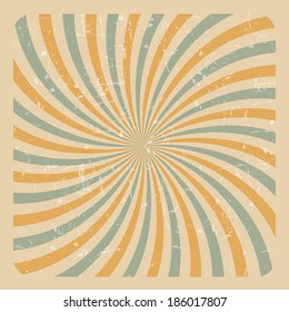 Abstract Grunge Sunburst  Background Vector Illustration