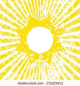 Abstract grunge sunburst vector background.