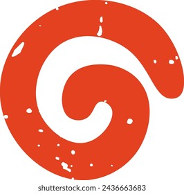 Ilustración abstracta del vector de la forma del remolino del grunge