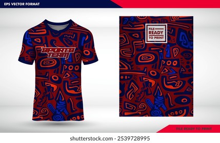 abstract grunge t shirt mockup sport jersey design for football soccer, racing, e sports, running design kit