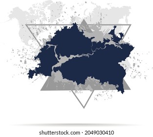 Abstract grunge Tatarstan print for t-shirt. Tatarstan modern street style attributes. Vector art. Tatarstan for. HIPSTER print for t-shirt.