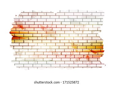 Abstract grunge tech vector background. Brick wall design