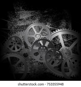 abstract grunge technology background, vector illustration clip-art