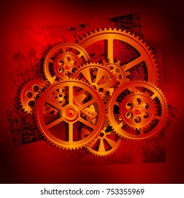 abstract grunge technology background, vector illustration clip-art