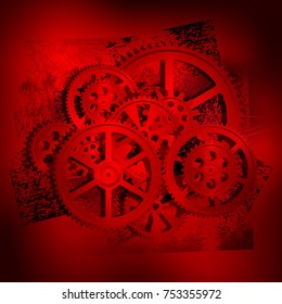 abstract grunge technology background, vector illustration clip-art