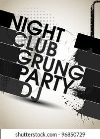 abstract grunge text line vector background for party