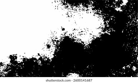 Abstract Grunge Texture Background - Black and White Distressed Art Design
