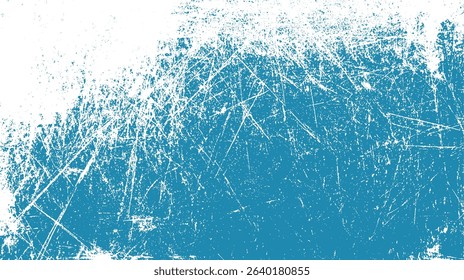 Abstract grunge texture background in blue and white with scratch marks and grungy edges for design projects