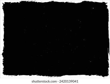 Abstract grunge texture background, distressed border, dust grain black and white color, vector illustration template for web site, poster, banner, wallpaper.