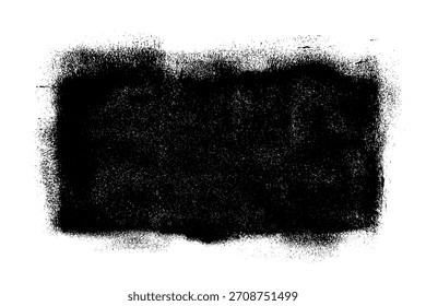 Textura de rodillo negro aislado sobre fondo blanco. Linograbado de tinta. Fondo de Anuncio de venta de Black Friday. Pincelada Grunge. Elemento artístico dibujado a mano con bordes texturizados. Ilustración vectorial, EPS 10.