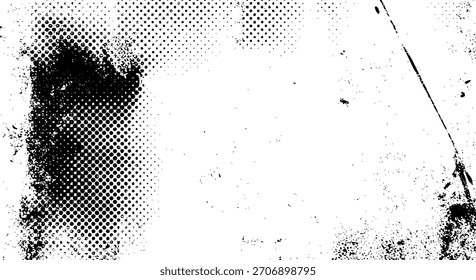 Fondo Abstractas de la textura del grunge con el patrón del semitono y la superposición angustiada para el Vector del diseño del vintage