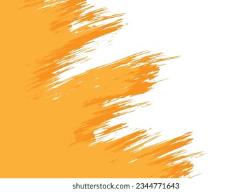 Abstract grunge texture background, rough edge frame, distressed border, orange color, vector illustration template for poster, wallpaper, web site, banner.