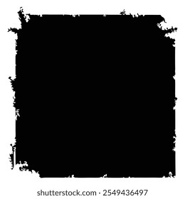 Abstract grunge texture background rough edge frame  black and white vector illustration template for wallpaper poster web site banner