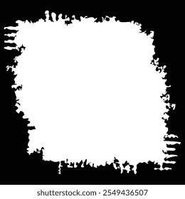 Abstract grunge texture background rough edge frame  black and white vector illustration template for wallpaper poster web site banner