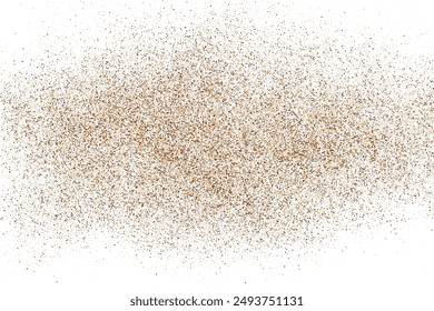 Sand Abstrakter Hintergrund. Kaffeefarbtextur isoliert auf weißem Hintergrund. Farbmuster der Schokolade. Brauntöne Konfetti. Vektorillustration, EPS 10.