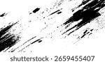 Abstract grunge texture of black paint. A layer for use in design. Vector brush grunge texture Rough Black Scratches splatter grunge distressed background.	
