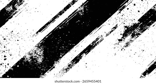 Abstractas textura grunge de pintura negra. Una capa para su uso en el diseño. Pincel de Vector textura grunge Rough Black Scratches splatter grunge fondo angustiado.	