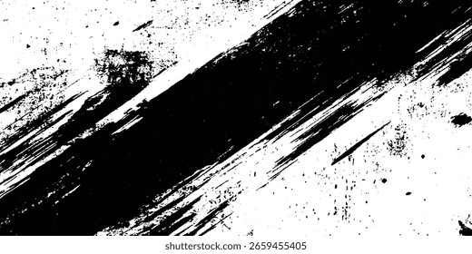 Abstractas textura grunge de pintura negra. Una capa para su uso en el diseño. Pincel de Vector textura grunge Rough Black Scratches splatter grunge fondo angustiado.	
