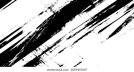 Abstractas textura grunge de pintura negra. Una capa para su uso en el diseño. Pincel de Vector textura grunge Rough Black Scratches splatter grunge fondo angustiado.	