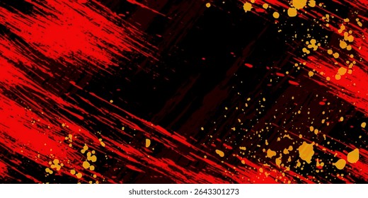 Textura grunge abstrata fundo preto e vermelho vintage textura grunge Old vintage angustiado vermelho papel textura. Rachadura de concreto, arranhões na parede 