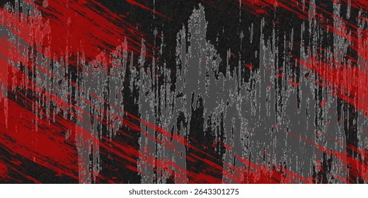 Textura grunge abstrata fundo preto e vermelho vintage textura grunge Old vintage angustiado vermelho papel textura. Rachadura de concreto, arranhões na parede 
