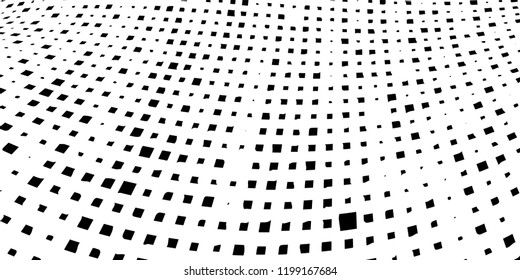 Abstract grunge texture of black squares on a white background