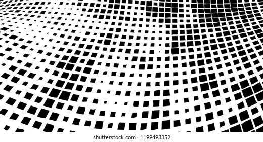 Abstract grunge texture of black squares on a white background