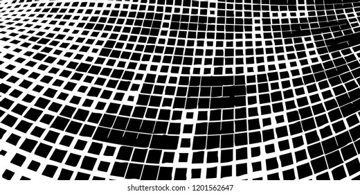 Abstract grunge texture of black squares on a white background