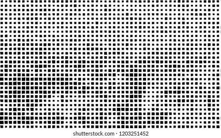 Abstract grunge texture of black squares on a white background