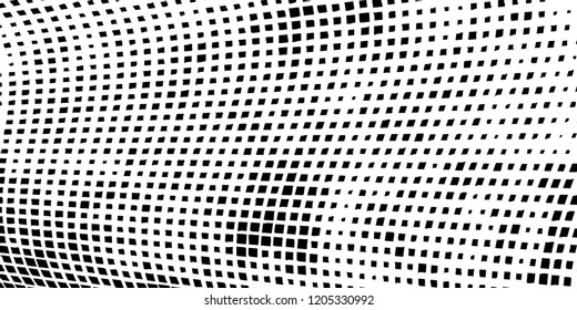 Abstract grunge texture of black squares on a white background