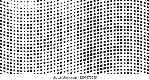 Abstract grunge texture of black squares on a white background