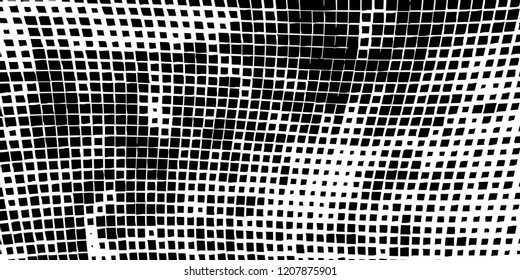 Abstract grunge texture of black squares on a white background