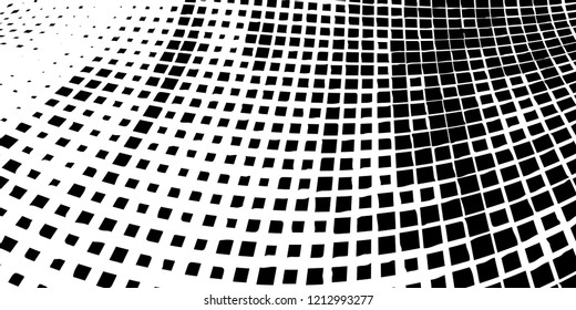 Abstract grunge texture of black squares on a white background