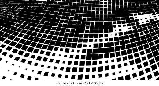 Abstract grunge texture of black squares on a white background