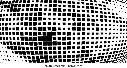 Abstract grunge texture of black squares on a white background